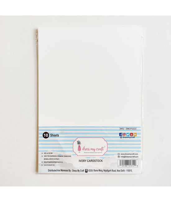 Ivory Cardstock - A4 Size - 280 Gsm | Dmcp2223 | Dress My Craft