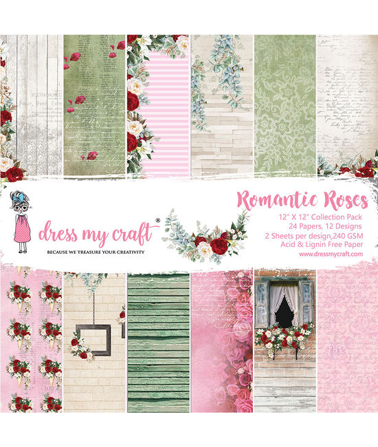 Heartfelt Creations - 12x12 Paper Pad - Classic Rose Paper Collection ** CLEARANCE - All sales final**