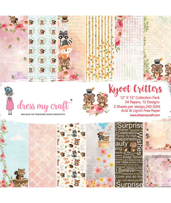 Kyoot Critters - 12x12 Paper Pad, Dmcp2751