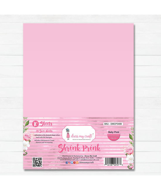 Baby Pink Frosted Glass Sheet - Shrink Prink, Dmcp3499