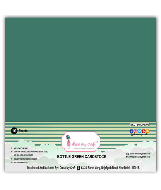 Classic Green Cardstock 12x12 - 250 Gsm, Dmcp4335