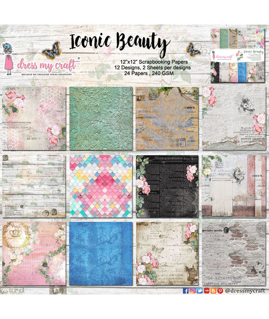 Iconic Beauty - 12 X12 Paper Pad | Dmcp4225 | Dress My Craft