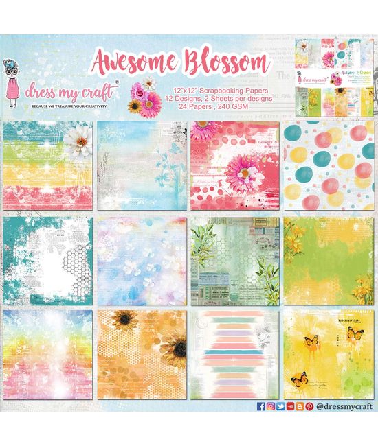 Awesome Blossom 12 X12 Paper Pad