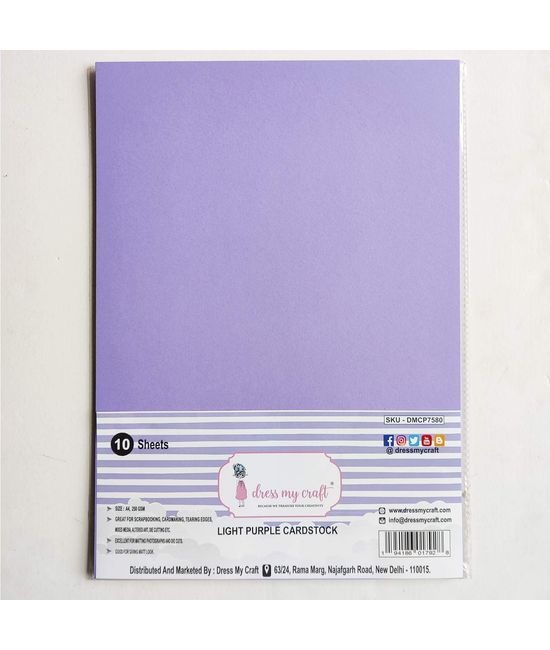 Light Purple Cardstock - A4 - 250 Gsm