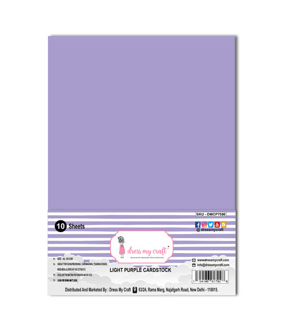 Light Purple Cardstock - A4 - 250 Gsm