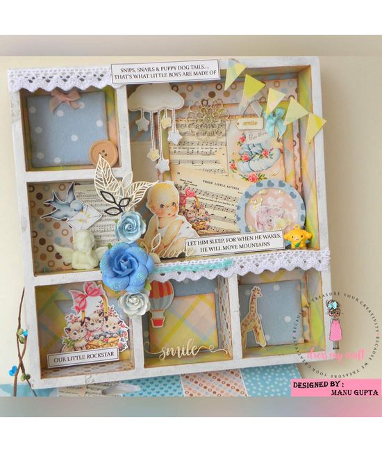 Baby Boy 12 x 12 paperpack  scrapbooking papers - Kinjal Creation