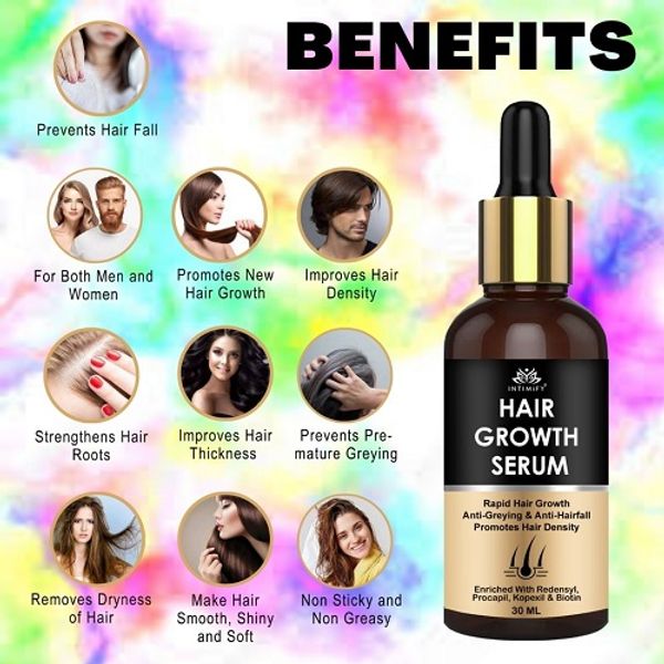Advanced Hair growth serum for men & women, Redensyl hair growth serum with natural ingredients 30ml Pack of 1 Advanced Hair growth serum for men & women, Redensyl hair growth serum with natural ingredients 30ml Pack of 1