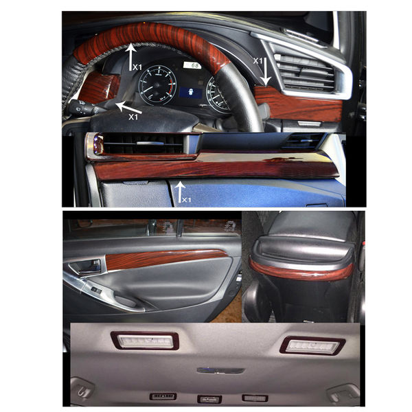 Kmh Interior Wooden Kit For Toyota Innova Crysta Set Of 12 Pcs