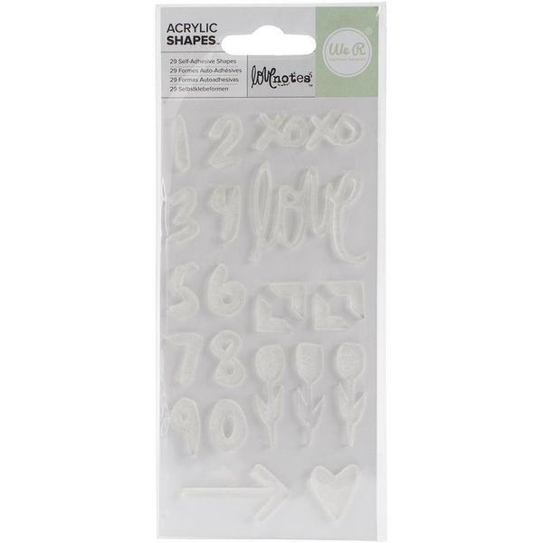 Love Notes Acrylic Shapes 22/Pkg