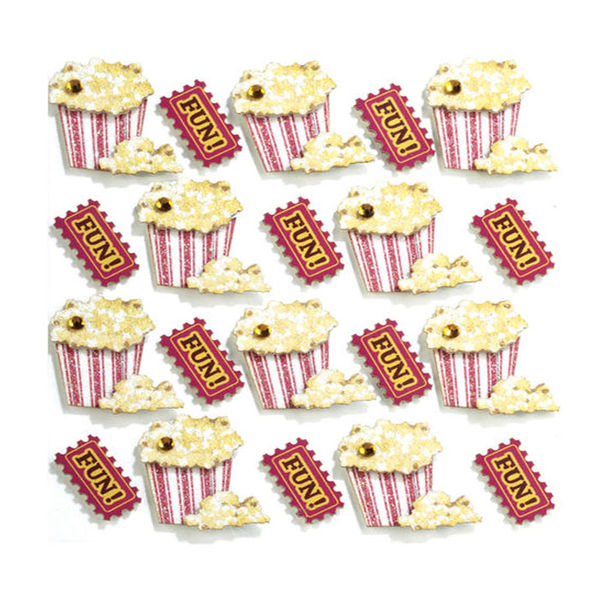 Popcorn Repeats 3D Stickers