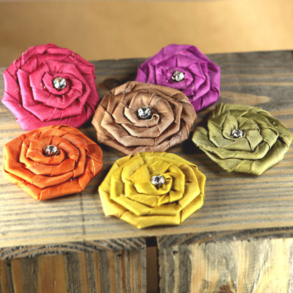 Allure Jewel Mix - Fabric Flower Embellishments