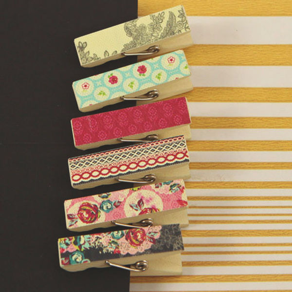 Rosarian Collection - Canvas Covered Wood Clips