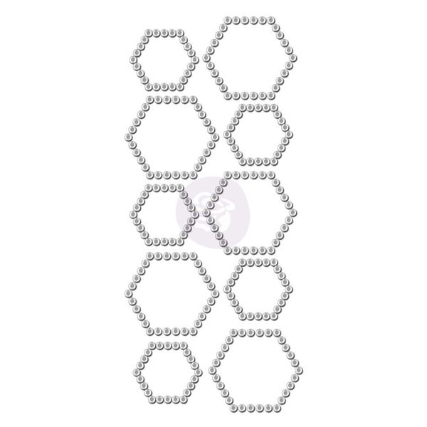 Hexagon Say It In Crystals Adhesive Gemstone Shapes