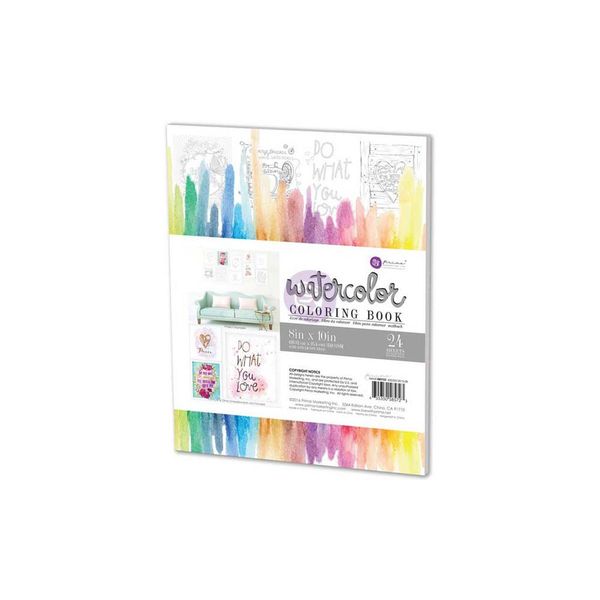 Decor Quotes Watercolor Coloring Book 8"X10"