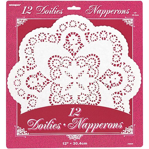 Paper Doilies - 12" Round White 12/Pkg