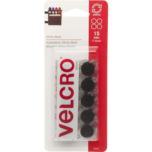 Black Velcro - Self Adhesive Coins