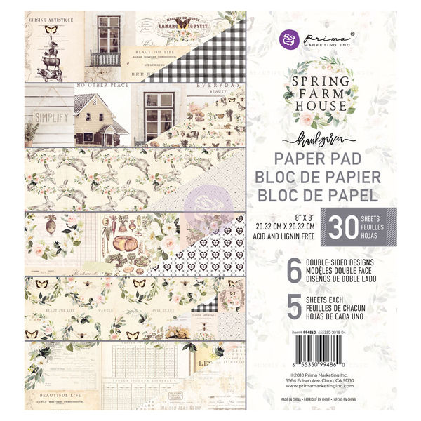 Spring Farmhouse 8x8 Paper Pad