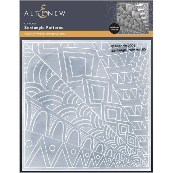 Zentangle Patterns 3D Embossing Folder