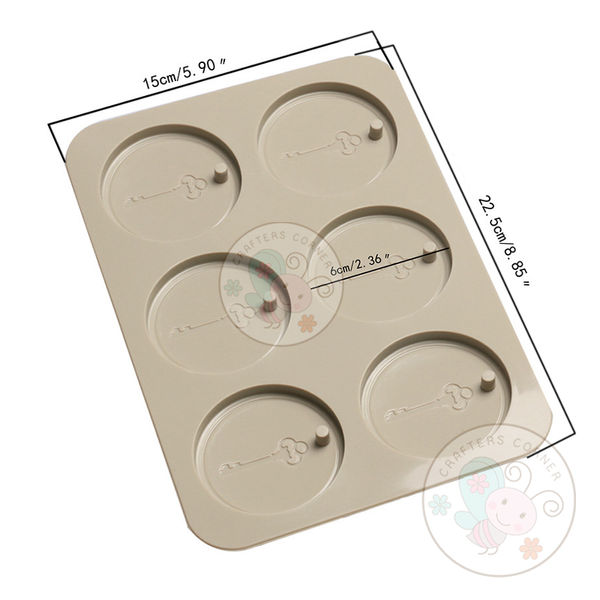 Circle with Key Aromatherapy Wax Mould