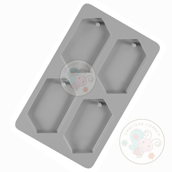 Long Hexagon # 1 Aromatherapy Wax Mould