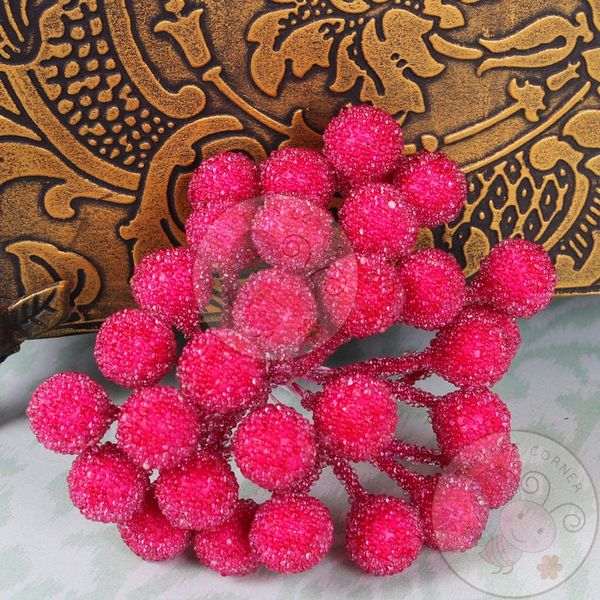 Crystal Beaded Single Pollens - Bright Pink