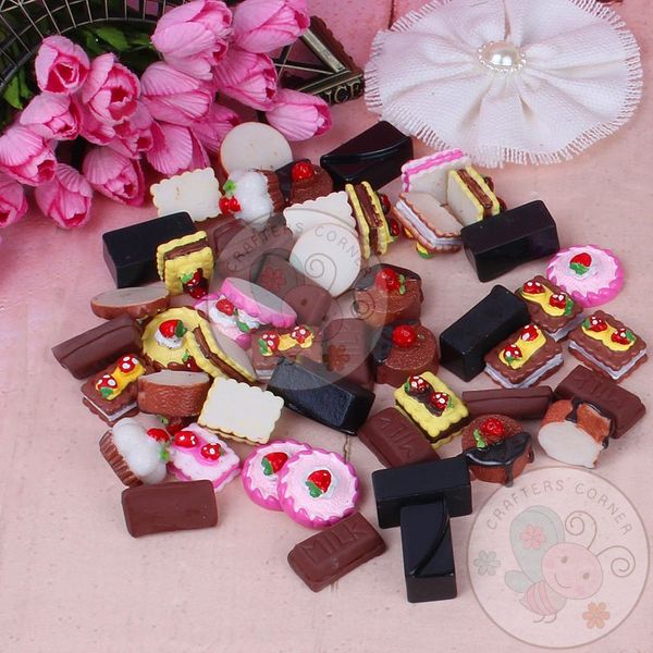 Cakes and Pastries - Mixed Pack of Cabochon - 50 pcs