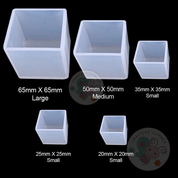 Medium Resin Mold Set, silicone with cropping template (stencil