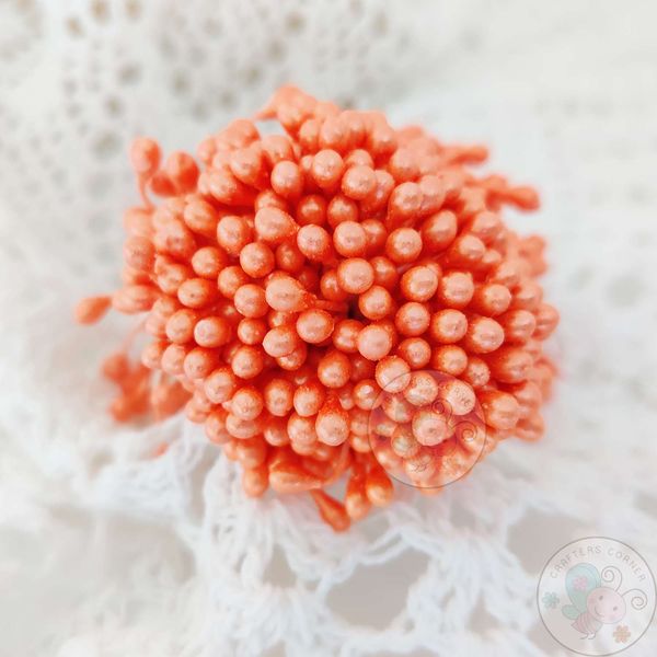 Pearl Thread Pollen - Peach Orange