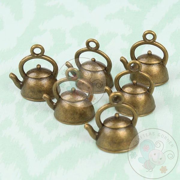 Cute Hot Tea Kettle Charm