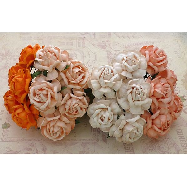 Curved Roses Combo - PEACH/ORANGE