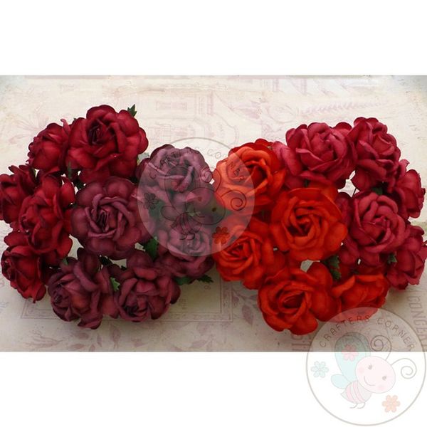 Curved Roses Combo - Red