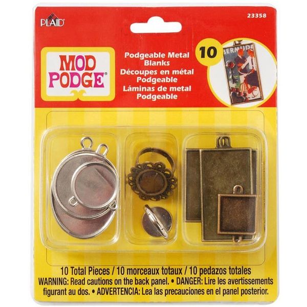 Mod Podge Podgeable Metal Blanks 10/Pkg