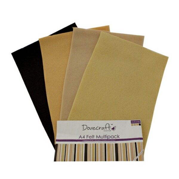 Naturals Felt Sheets A4 Multipack