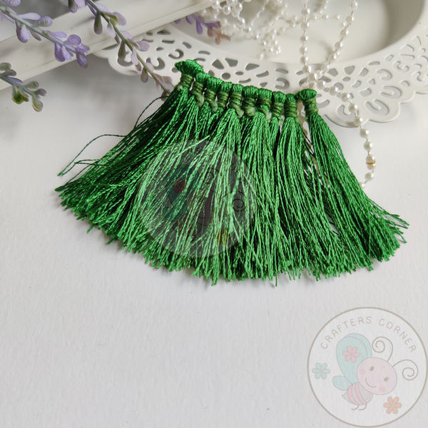 Dark Green - Silk Thread Tassels