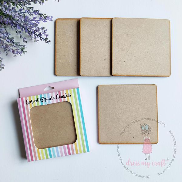 MDF Curved Square Coasters