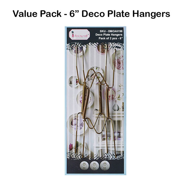 Value Pack - 6" Deco Plate Hangers  (Pack of 20 pcs)