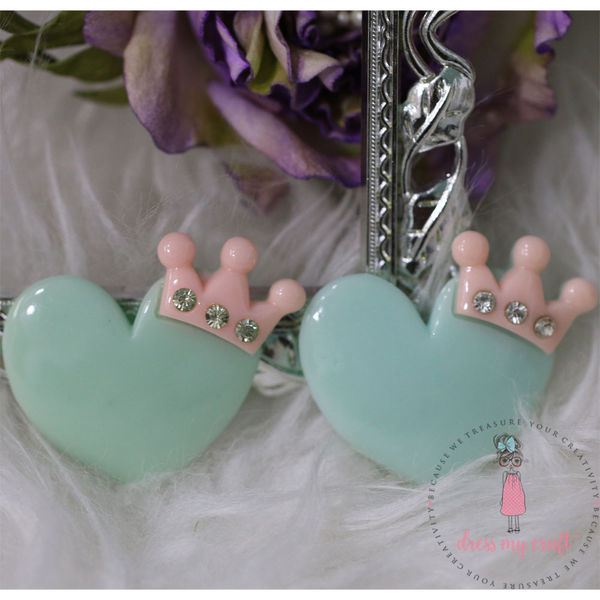 Heart with Crown - Green