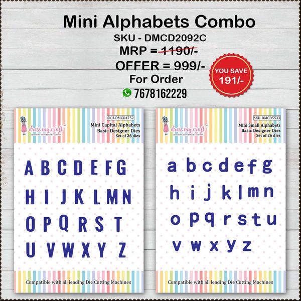 Mini Alphabets Die Combo