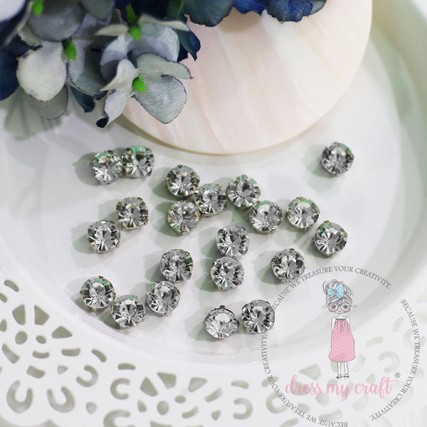 Silver Diamond Stud - 7 mm