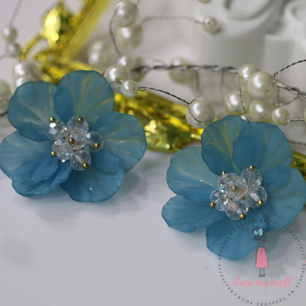 Small 3D Fairy Flowers - Blue