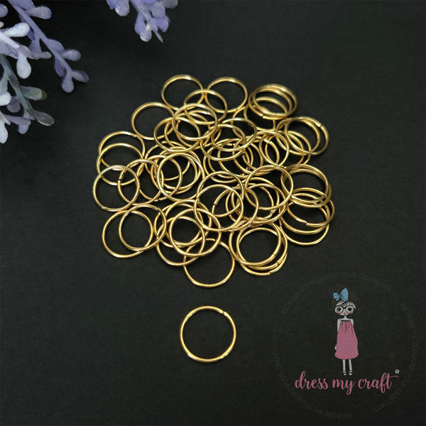 Jump Ring - Golden 7 X 10 mm