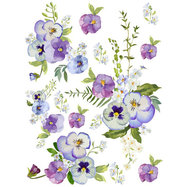 Pansies - Fabric Transfer Sheet