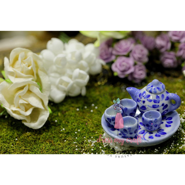 Miniature Printed Tea Set