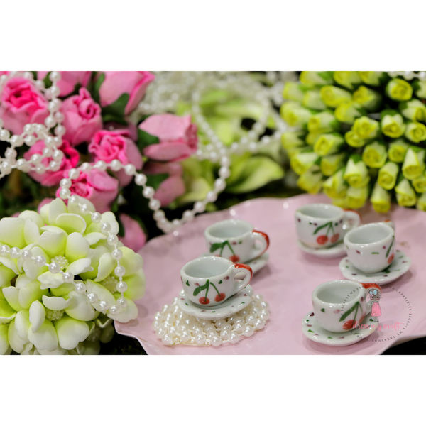 Miniature Strawberry Cup & Plate