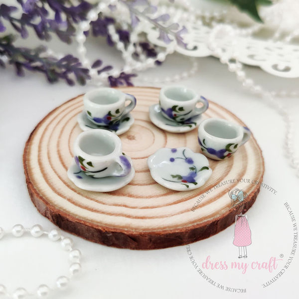 Miniature  Printed Tea Set #1