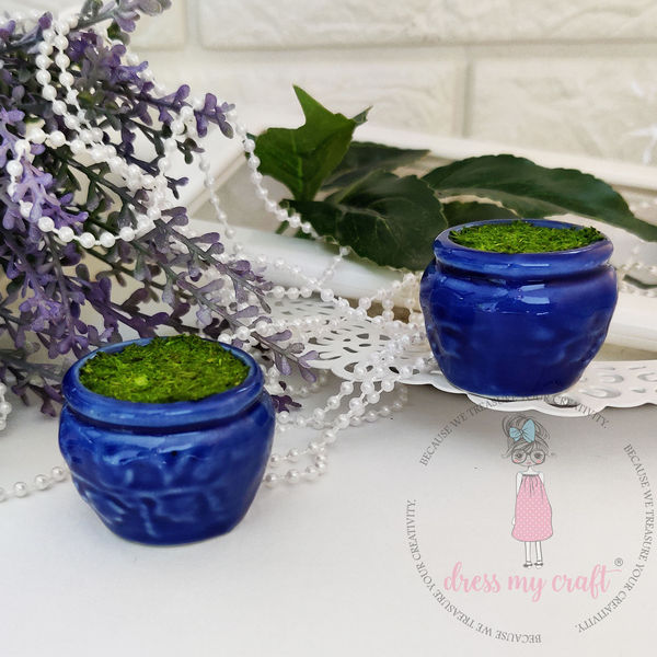 Miniature Blue Flower Pot Big