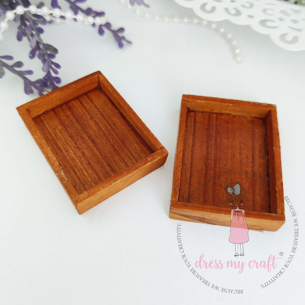 Miniature Wooden Rectangle Tray