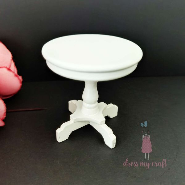 Miniature Round Table - White