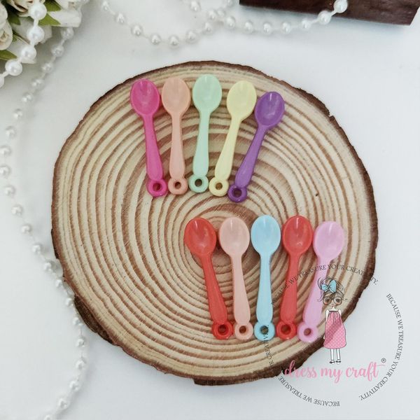 Miniature Plastic Spoons With Loop