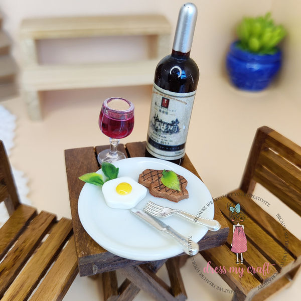 Miniature Red Wine Steak Set